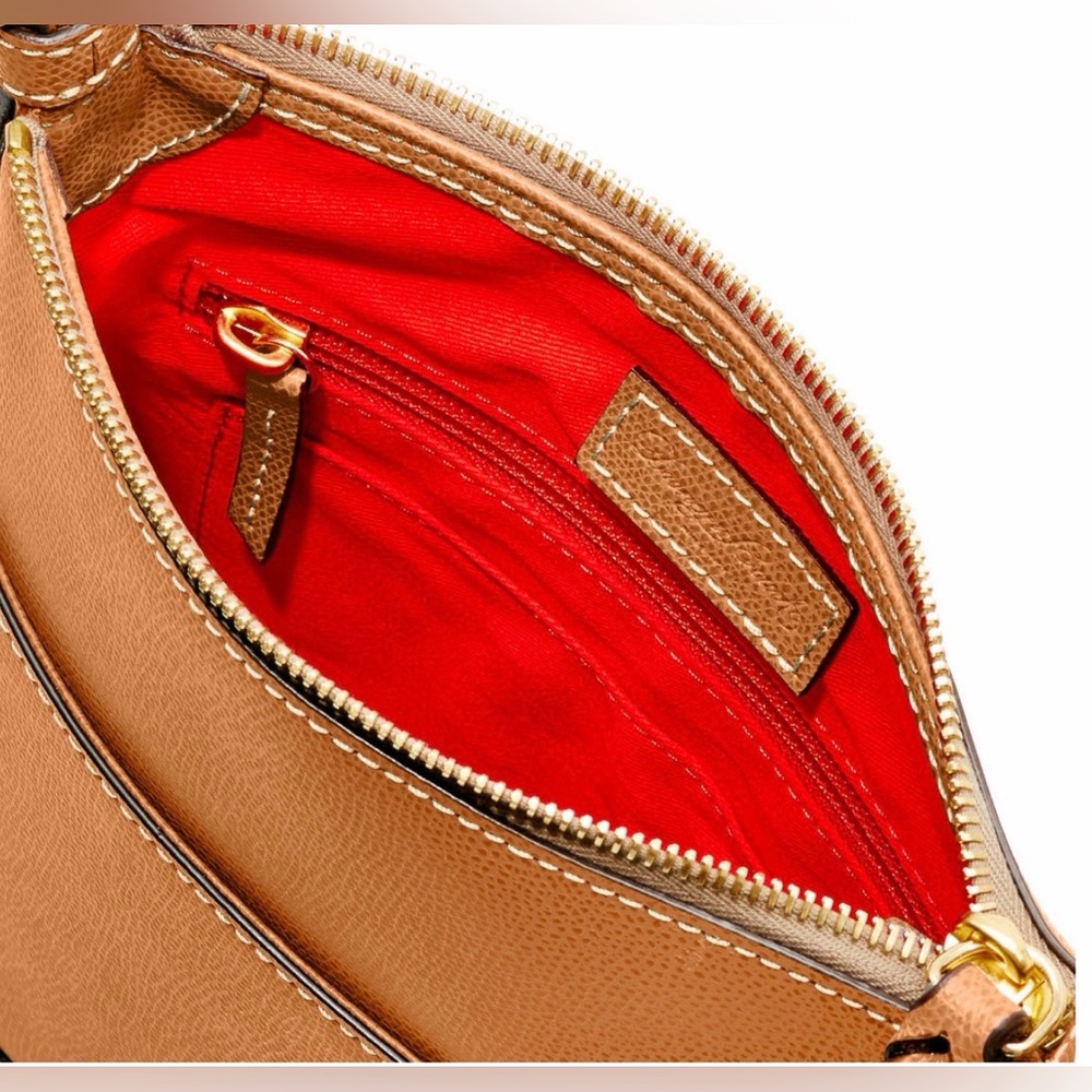 Dooney & Bourke Leather Letter Carrier Crossbody Bag and Matching Coin Wallet - Picture 3 of 5